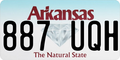 AR license plate 887UQH