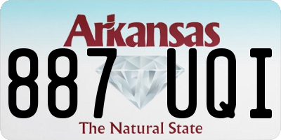 AR license plate 887UQI