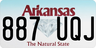 AR license plate 887UQJ