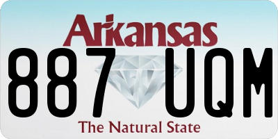 AR license plate 887UQM