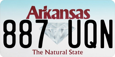 AR license plate 887UQN