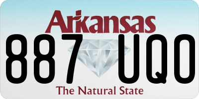 AR license plate 887UQO