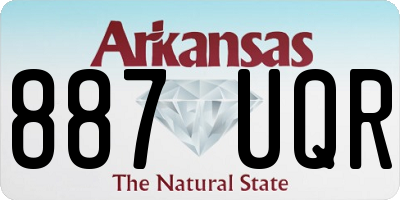 AR license plate 887UQR