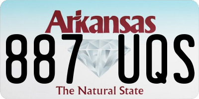 AR license plate 887UQS