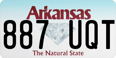 AR license plate 887UQT