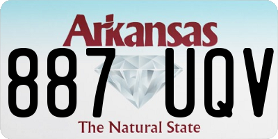 AR license plate 887UQV