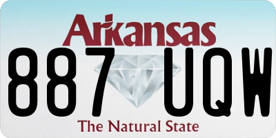 AR license plate 887UQW
