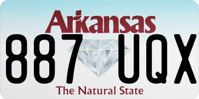 AR license plate 887UQX
