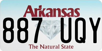 AR license plate 887UQY