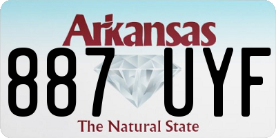 AR license plate 887UYF