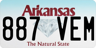 AR license plate 887VEM