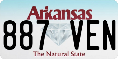 AR license plate 887VEN