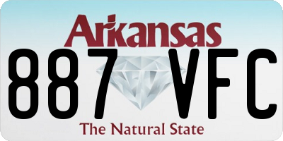 AR license plate 887VFC