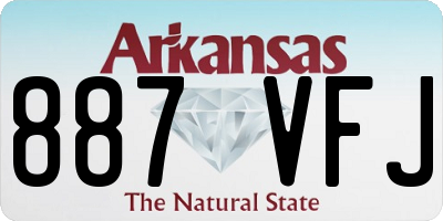 AR license plate 887VFJ