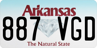 AR license plate 887VGD