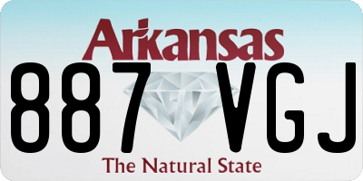 AR license plate 887VGJ