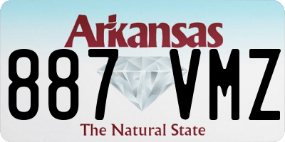 AR license plate 887VMZ