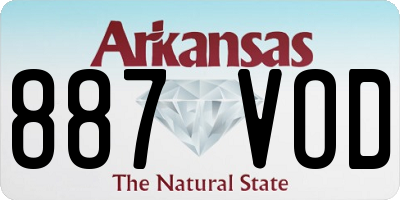 AR license plate 887VOD