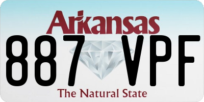 AR license plate 887VPF
