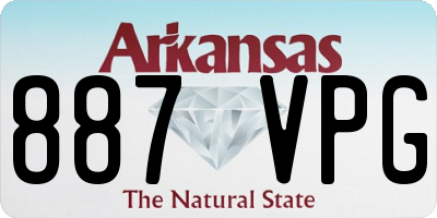 AR license plate 887VPG