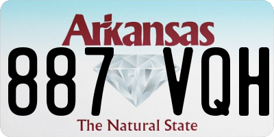 AR license plate 887VQH