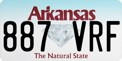 AR license plate 887VRF