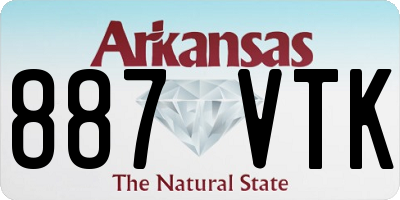 AR license plate 887VTK