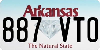 AR license plate 887VTO