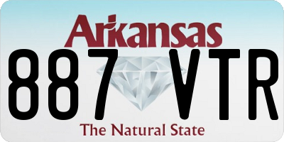 AR license plate 887VTR