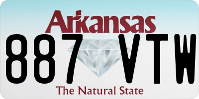 AR license plate 887VTW