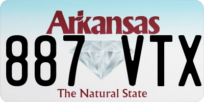 AR license plate 887VTX
