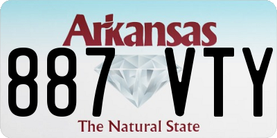 AR license plate 887VTY
