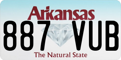 AR license plate 887VUB