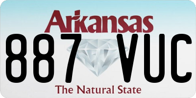 AR license plate 887VUC