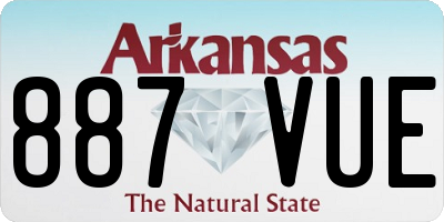 AR license plate 887VUE