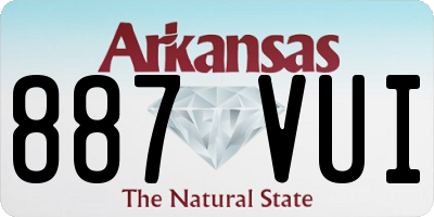 AR license plate 887VUI