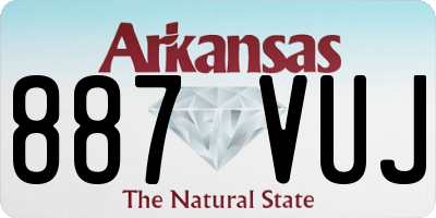 AR license plate 887VUJ
