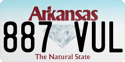 AR license plate 887VUL
