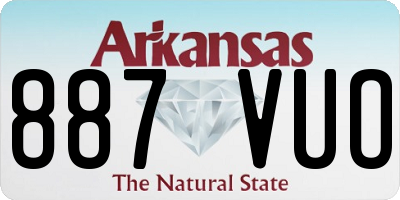 AR license plate 887VUO