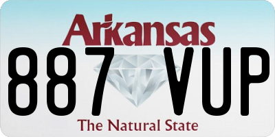 AR license plate 887VUP