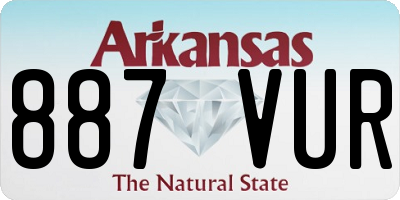 AR license plate 887VUR
