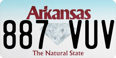 AR license plate 887VUV