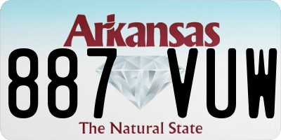 AR license plate 887VUW