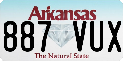 AR license plate 887VUX