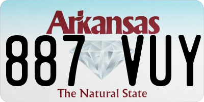 AR license plate 887VUY