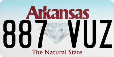 AR license plate 887VUZ