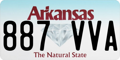 AR license plate 887VVA
