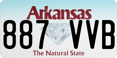 AR license plate 887VVB