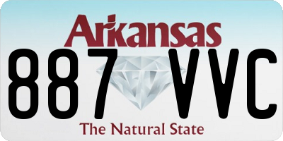 AR license plate 887VVC
