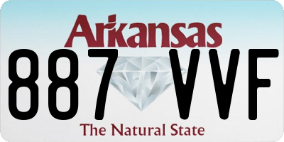 AR license plate 887VVF